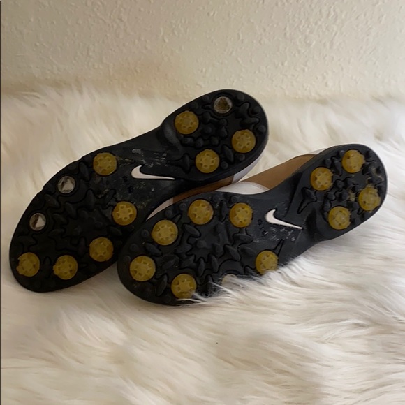 Nike golf shoes size 8 cleats saddle white brown - Picture 8 of 8